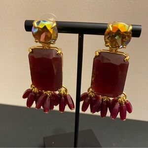 JCrew Burgundy Pierced Earrings